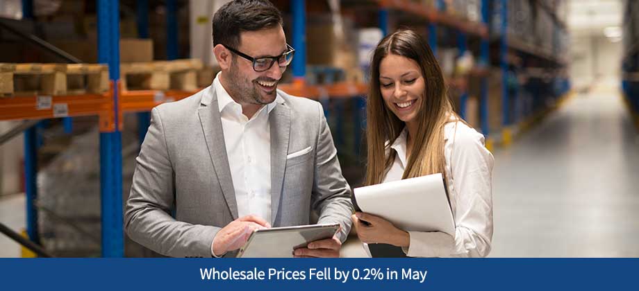 Wholesale Prices Fell by 0.2% in May